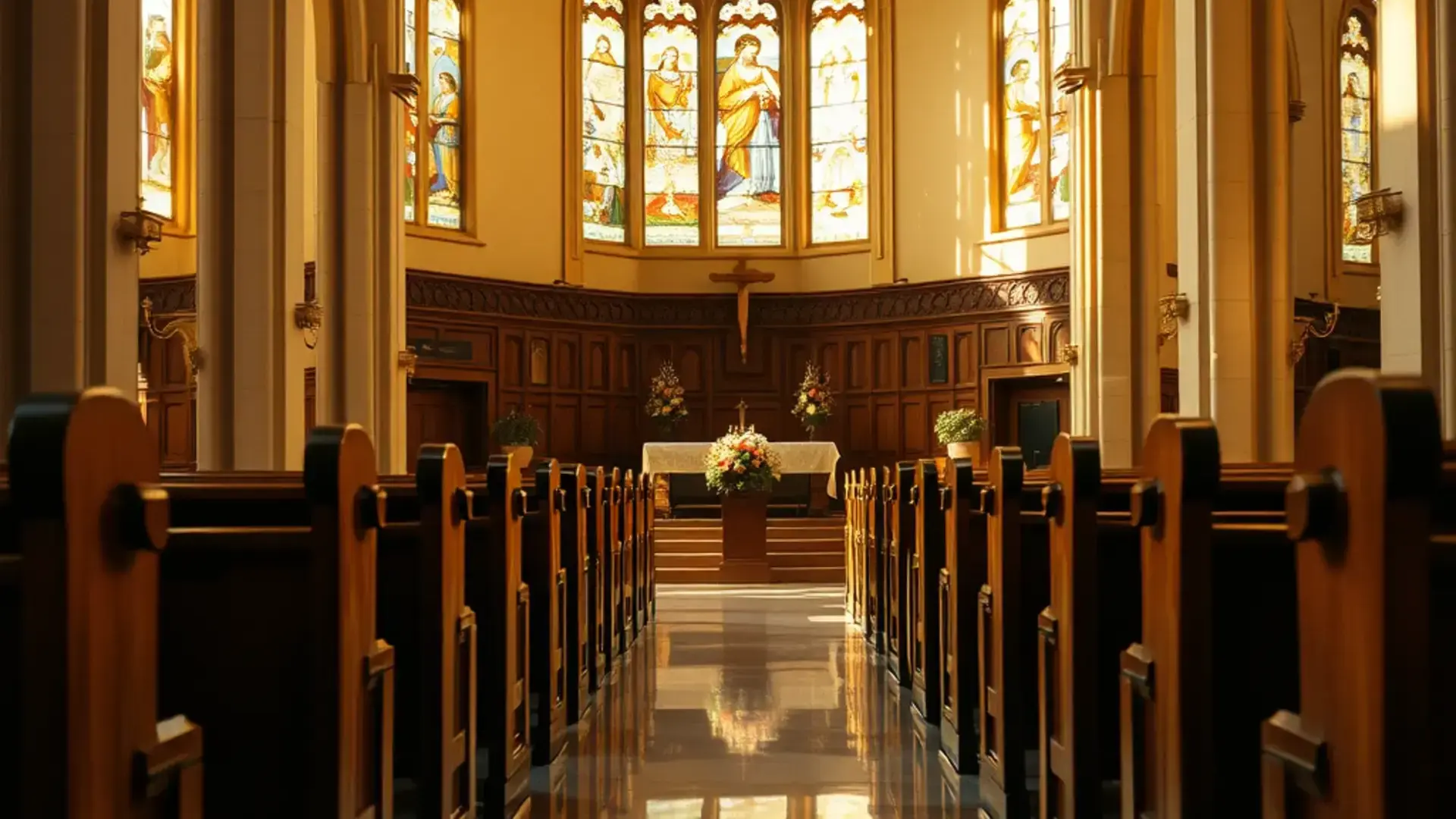 Beautiful church sanctuary interior